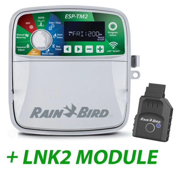 RAIN BIRD WI-FI ESP-TM2 8 STATION OUTDOOR CONTROLLER WITH LNK2 MODULE