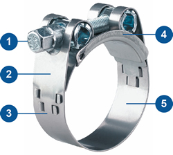 NORMA 17-19MM S/S BOLT HOSE CLAMP