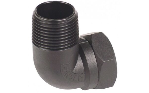 HANSEN 20MM POLY THREADED MALE AND FEMALE ELBOW