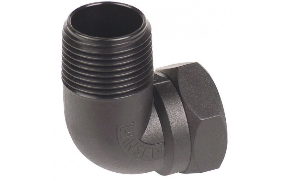 HANSEN 15MM POLY THREADED MALE AND FEMALE ELBOW